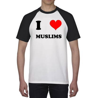 I Love Muslim Spiritual Islamic Religious Muslim Religion Baseball T Shirt