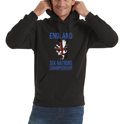 England Flag Logo Rugby Cup English Support World Six Nations Championship Unisex Hoodie