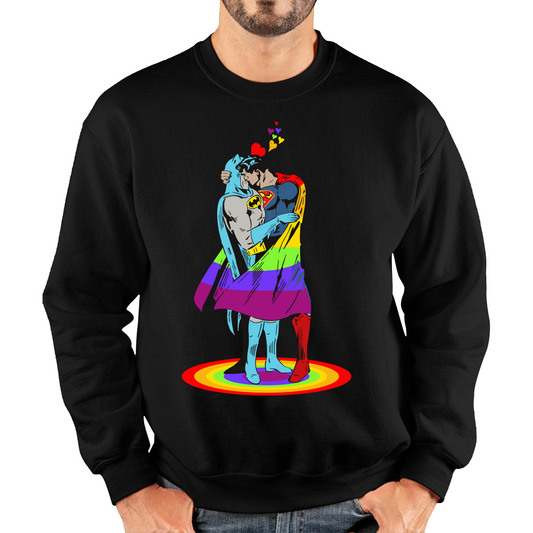 Batman x Superman Kiss Gay Pride LGBT Sweatshirt