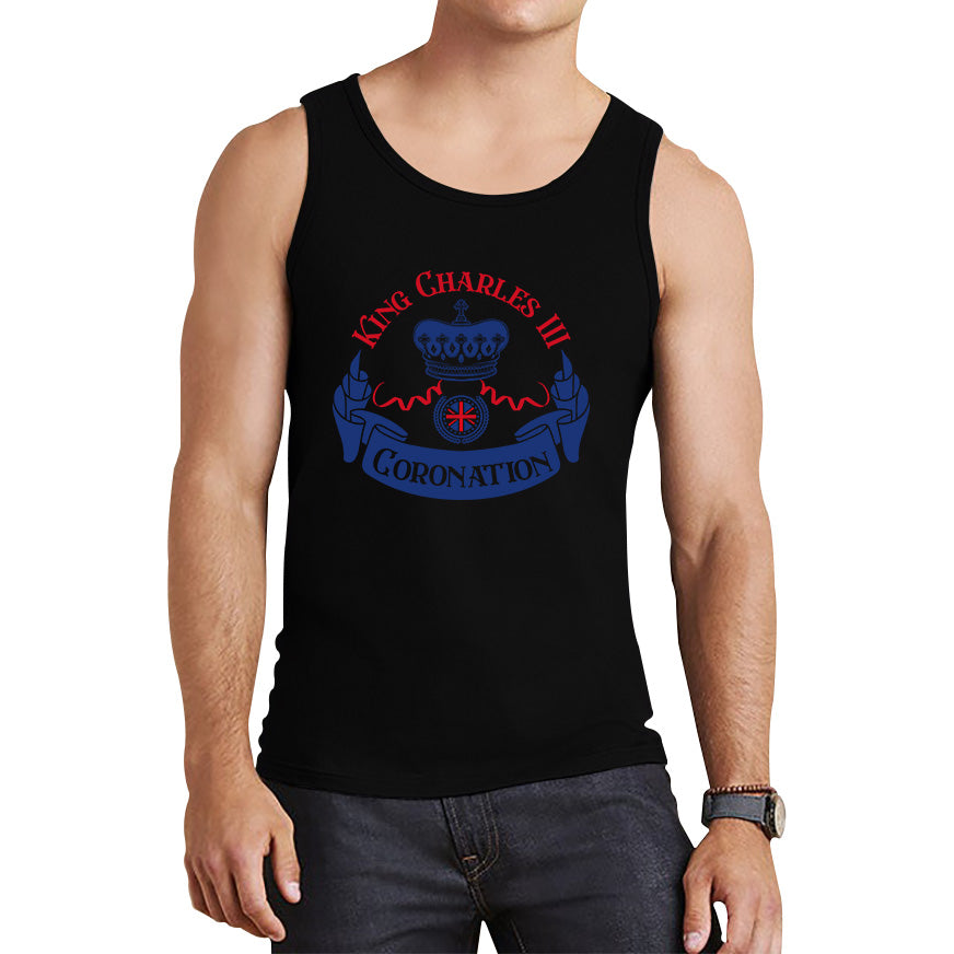 King Charles III Coronation Royal Crown CR III God Save The King Union Jack His Majesty Tank Top