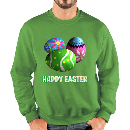 Happy Easter Bunny Colorful Egg Easter Bunny Egg Happy Easter Day Unisex Sweatshirt