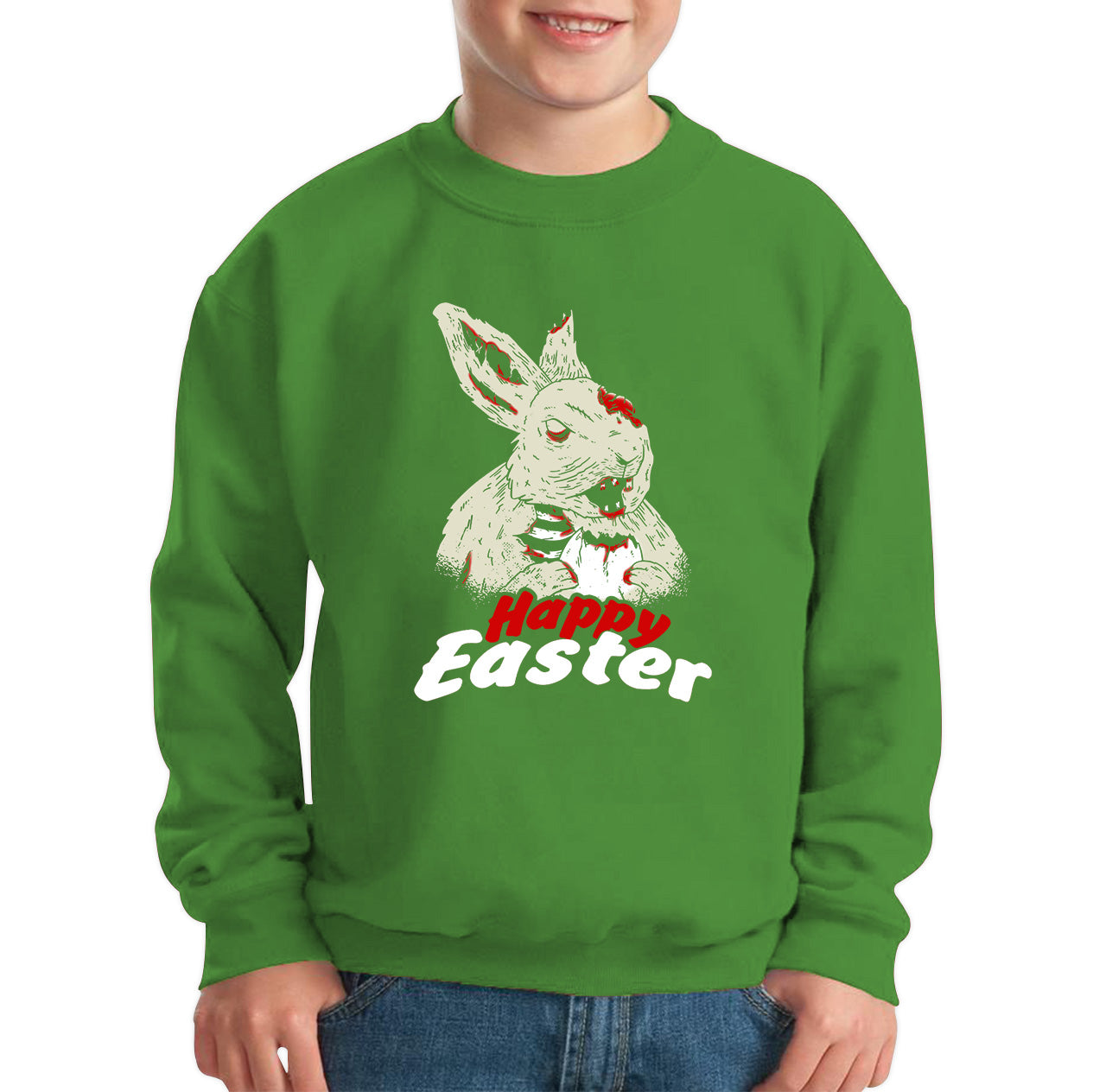 Happy Easter Day Easter Bunny Cute Easter Rabbit Easter Day Hoppy Easter Bunnies Kids Jumper