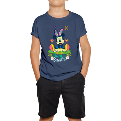 Happy Easter Mickey Mouse Bunny Easter Bunny Happy Easter Day Disney Land  Kids Tee