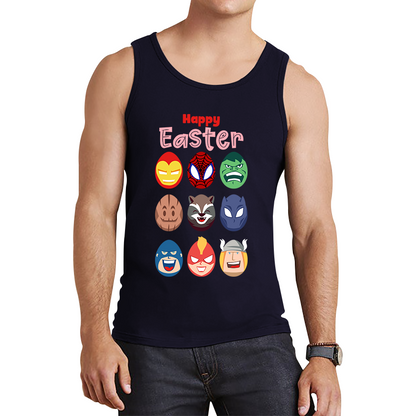 Happy Easter Marvel Avengers Characters Face Avengers Characters Easter Day Happy Easter Cute Superhero Tank Top