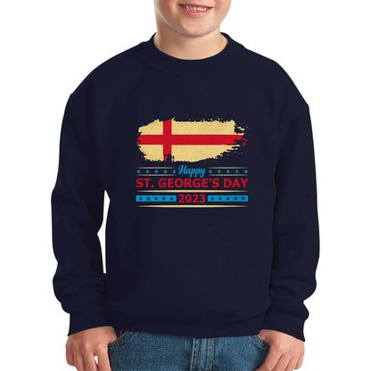 Happy St George's Day 2023 Saint George Cross England Flag Religious Warriors St George Day Kids Jumper