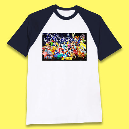 All Disney Fictional Characters Poster Disney Family Animated Cartoons Movies Characters Disney World Baseball T Shirt