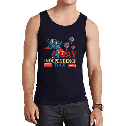 1st Of May British Independence Day UK Independence Day British Country Love Patriotism UK Union Jack Flag Tank Top