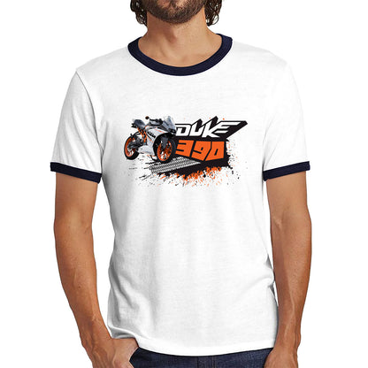 KTM Duke 390 Sports Bike Motorcycle The Corner Rocket Street Racing Bike KTM Lovers Street Rider Motorbike Lover Ringer T Shirt