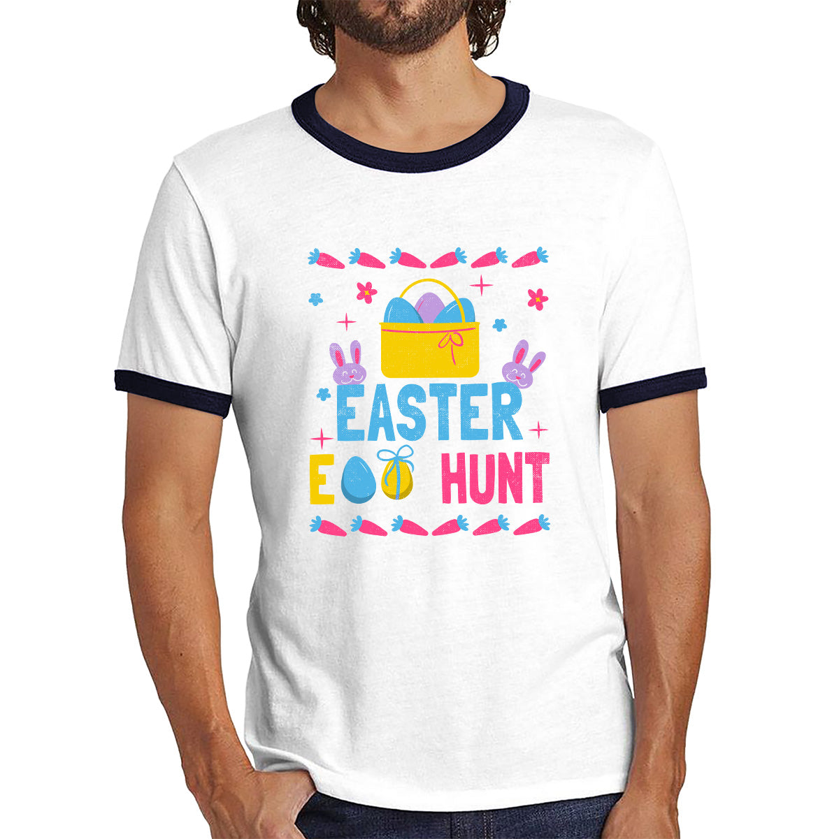 Easter Egg Hunt Hunting Squad Religious Christian Easter Egg Hunt Season Hunting Crew Egg Bucket Easter Bunny Ringer T Shirt