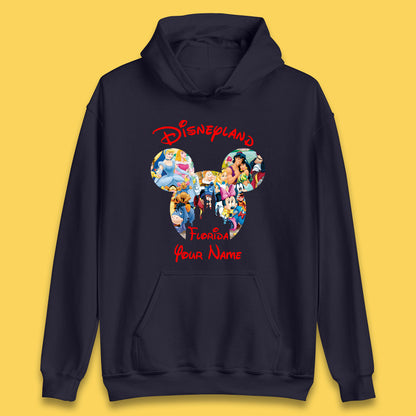 Personalised Disney Land Florida Mickey Minnie Mouse All Disney Characters Cartoons Magical Kingdom Disney Castle Disneyland Vacation Trip Unisex Hoodie