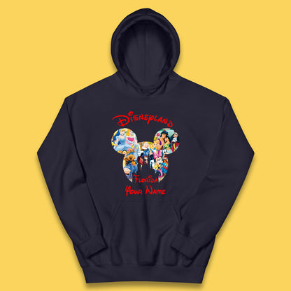 Personalised Disney Land Florida Mickey Minnie Mouse All Disney Characters Cartoons Magical Kingdom Disney Castle Disneyland Vacation Trip Kids Hoodie