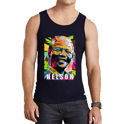 Nelson Mandela African freedom justice Political Leader Former President of South Africa Tank Top