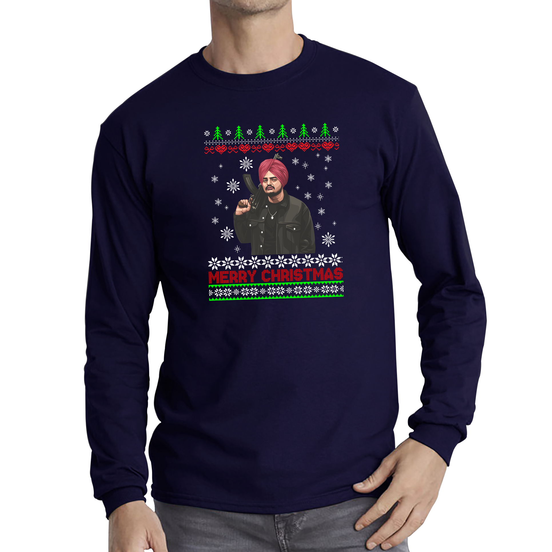 sidhu moose wala christmas long sleeve t shirt