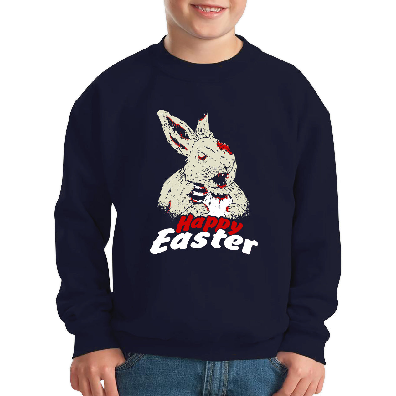 Happy Easter Day Easter Bunny Cute Easter Rabbit Easter Day Hoppy Easter Bunnies Kids Jumper