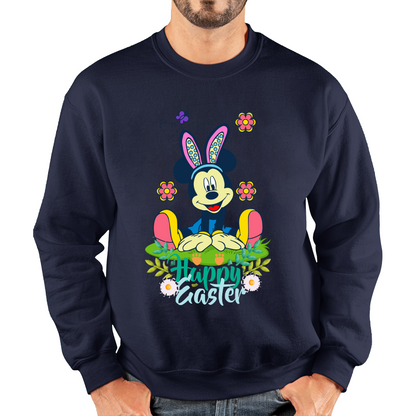 Happy Easter Mickey Mouse Bunny Easter Bunny Happy Easter Day Disney Land  Unisex Sweatshirt