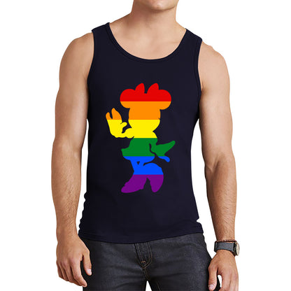 Disney Minnie Mouse Pride Disneyland LGBT Pride Month LGBTQ+ Rainbow Colours Disney World Tank Top