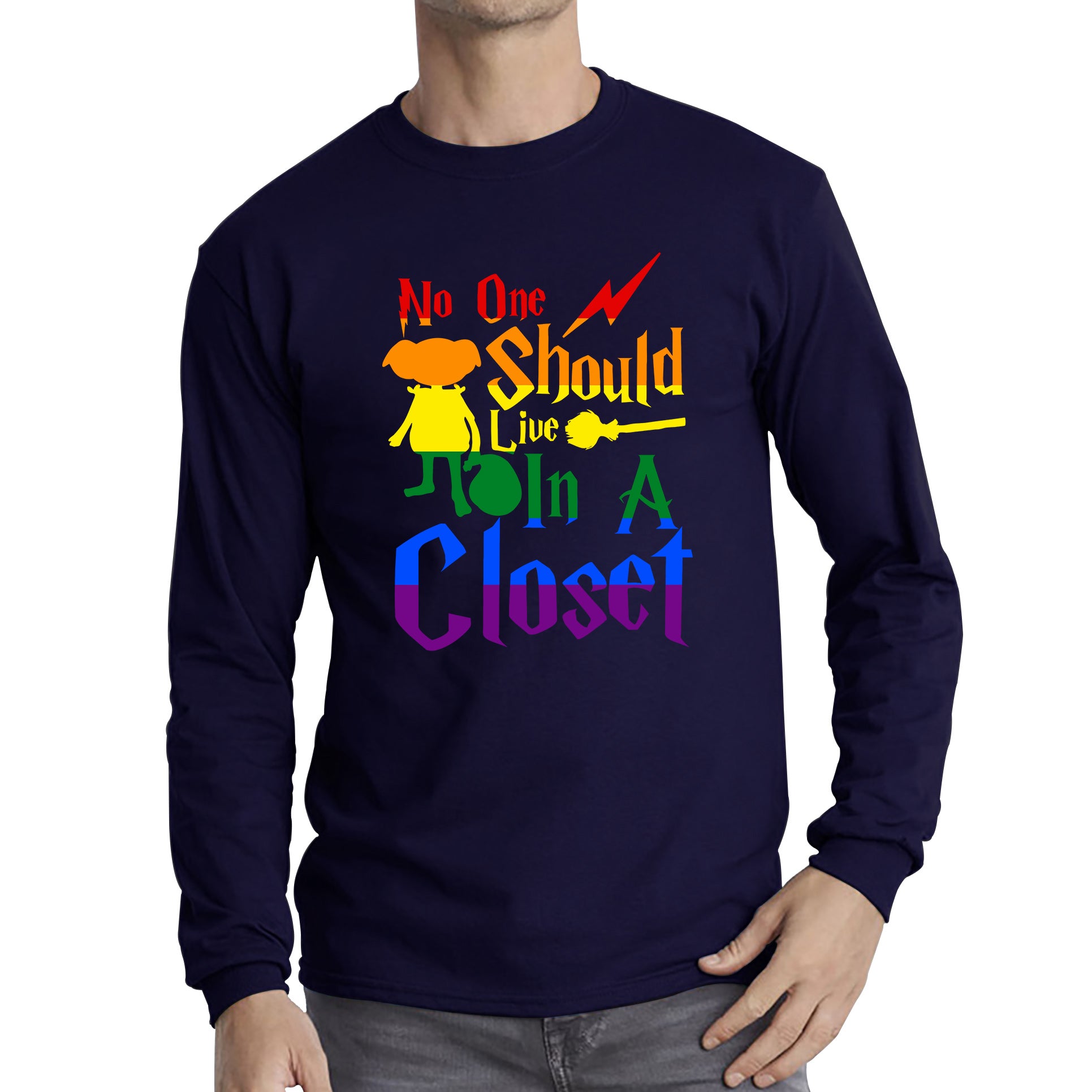 No One Should Live In A Closet Harry Potter LGBT Gay Pride Vintage Lon –  Spoofytees