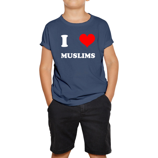 I Love Muslim Spiritual Islamic Religious Muslim Religion Kids Tee