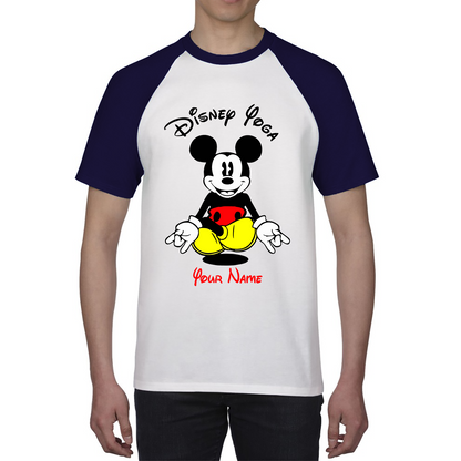 Personalised Disney Mickey Mouse Yoga Your Name Cute Cartoon Characters Baseball T Shirt