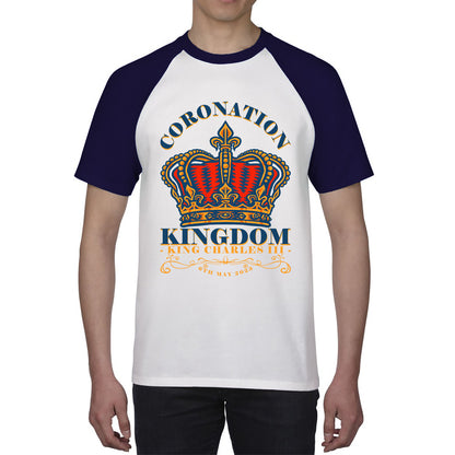 Coronation Kingdom King Charles III 6th May 2023 Royal Crown CR III His Majesty Union Jack Baseball T Shirt