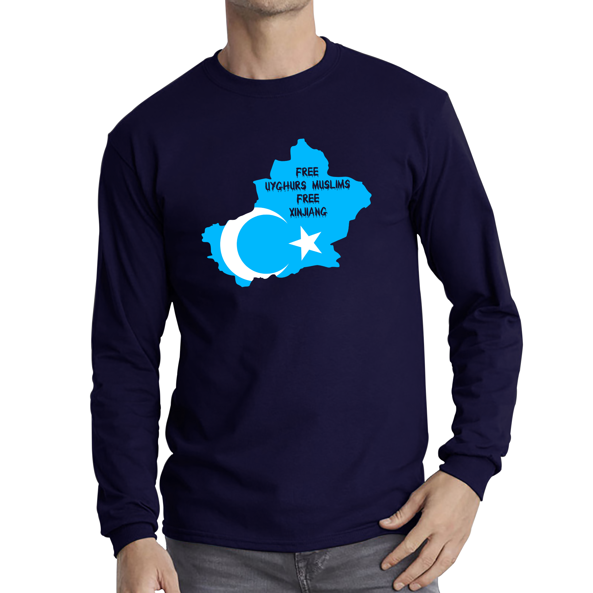 Free Uyghurs Muslims Free Xinjiang Freedom For Uyghurs Turkestan T Shirt