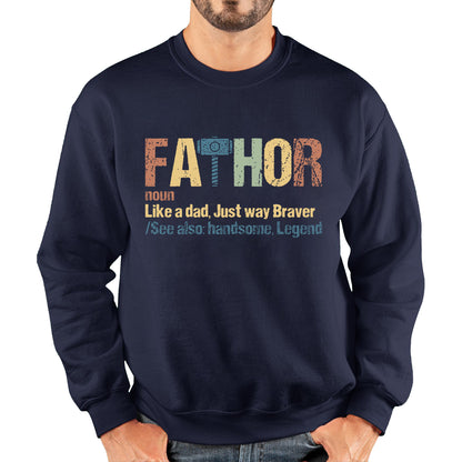 FaThor Avengers Daddy Hero Funny Marvel Dad Superhero Father's Day Unisex Sweatshirt