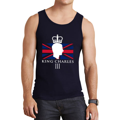 King Charles III Coronation British Flag CR III Royal Crown His Majesty Union Jack Great Britain Tank Top