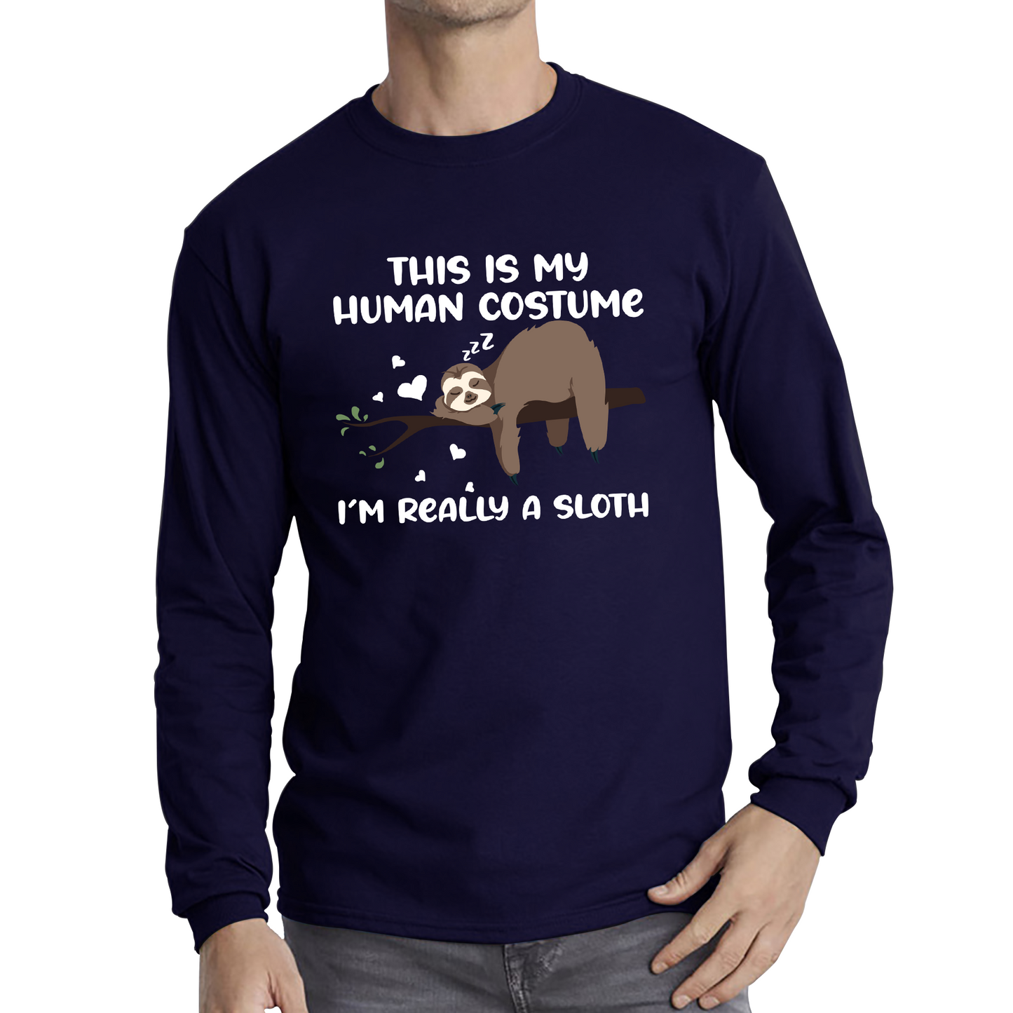 This Is My Human Costume I Am Really A Sloth Funny T Shirt