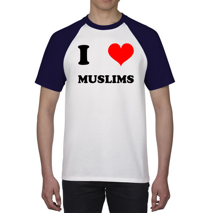 I Love Muslim Spiritual Islamic Religious Muslim Religion Baseball T Shirt