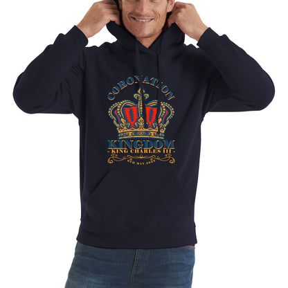 Coronation Kingdom King Charles III 6th May 2023 Royal Crown CR III His Majesty Union Jack Unisex Hoodie