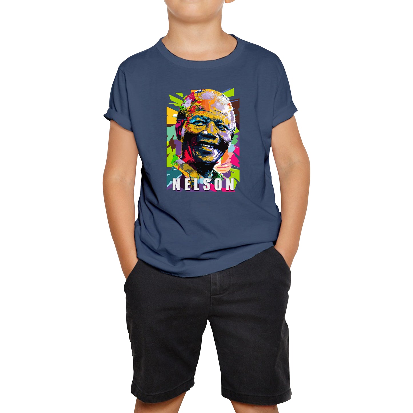 Nelson Mandela African freedom justice Political Leader Former President of South Africa Kids Tee