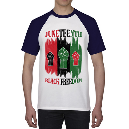 Juneteenth Black Freedom Black Lives Matter Black Pride Baseball T Shirt