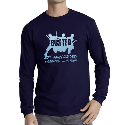 Busted 20th Anniversary & Greatest Hits Tour Busted Singers Musician Band Pop Punk Long Sleeve T Shirt