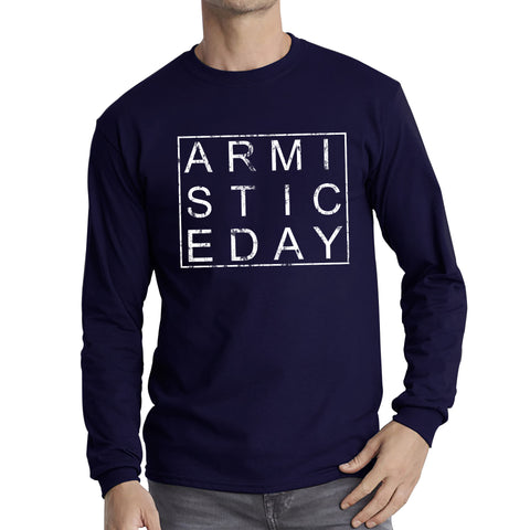 Armistice Day Anzac Day Lest We Forget Remembrance Day Veterans Day WW1 Poppy Flower Long Sleeve T Shirt
