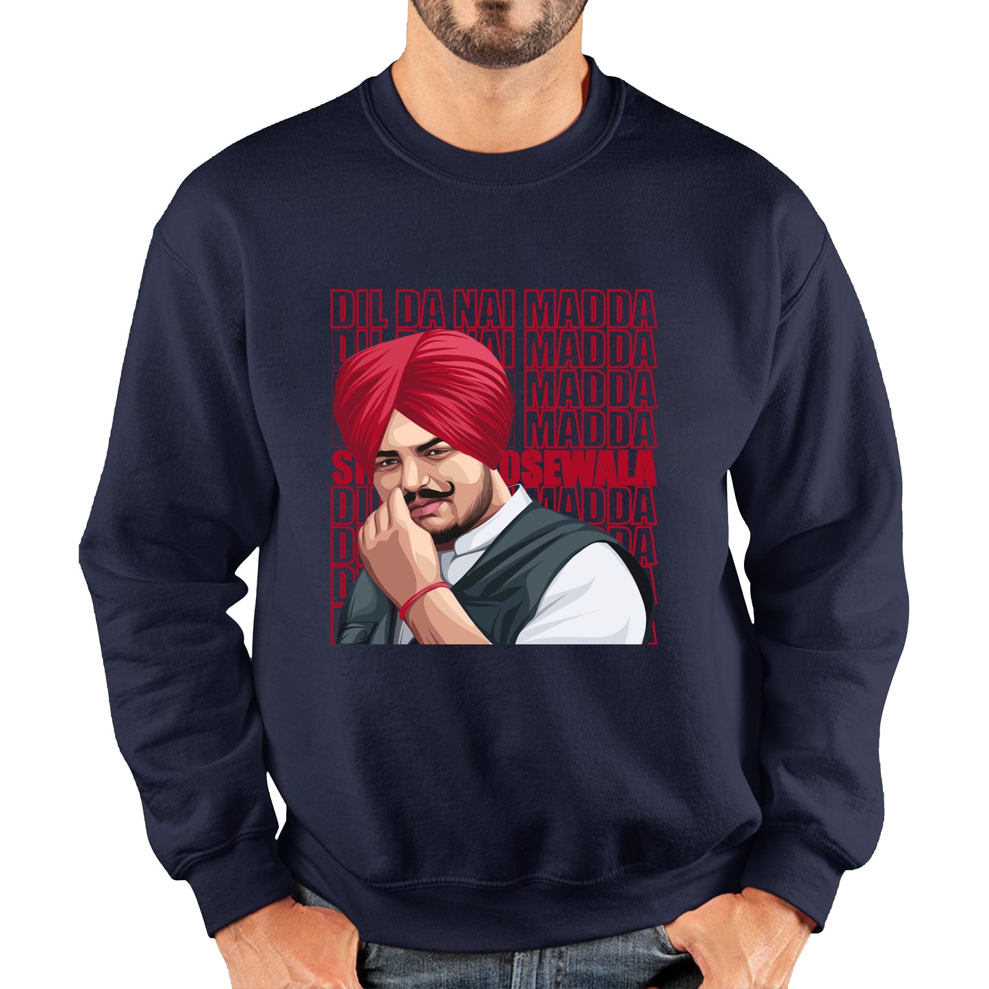 Dil Da Nai Madda Sidhu Moose Wala Legend Punjabi Indian Singer Tribute To Legend Unisex Sweatshirt