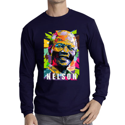 Nelson Mandela African freedom justice Political Leader Former President of South Africa Long Sleeve T Shirt