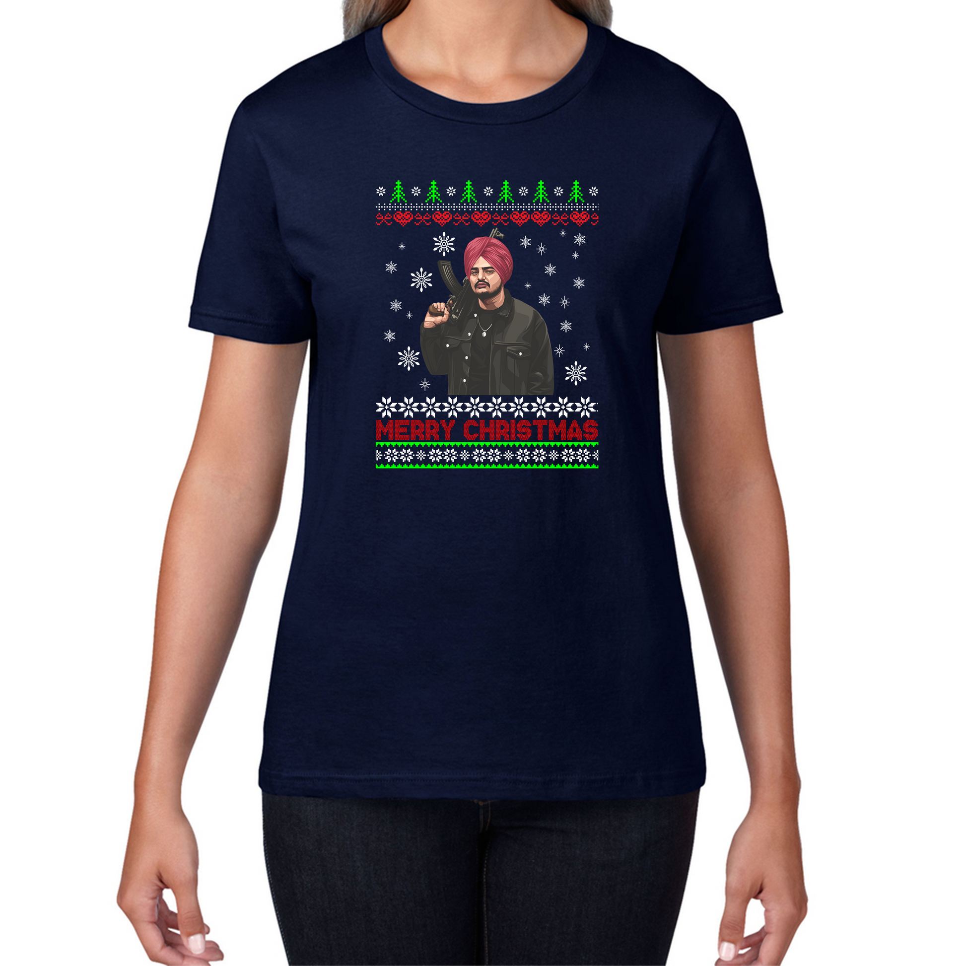 sidhu moose wala christmas womens t shirt