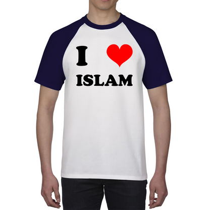 I Love Islam Spiritual Islamic Religious Muslim Religion Baseball T Shirt