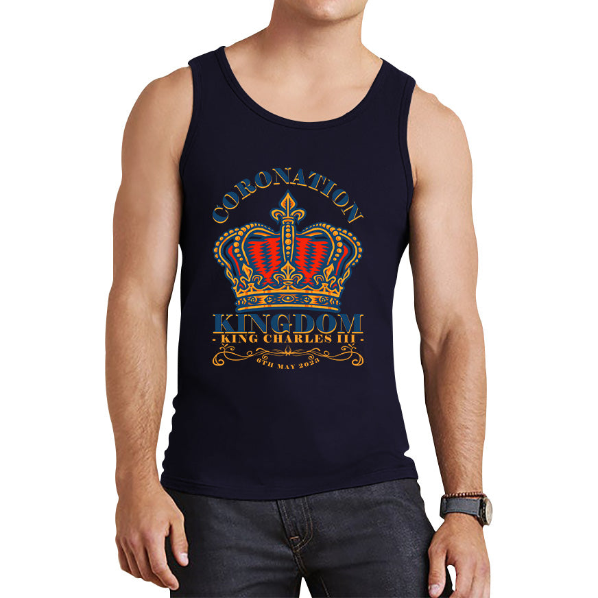 Coronation Kingdom King Charles III 6th May 2023 Royal Crown CR III His Majesty Union Jack Tank Top