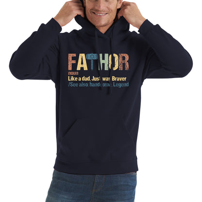 FaThor Avengers Daddy Hero Funny Marvel Dad Superhero Father's Day Unisex Hoodie