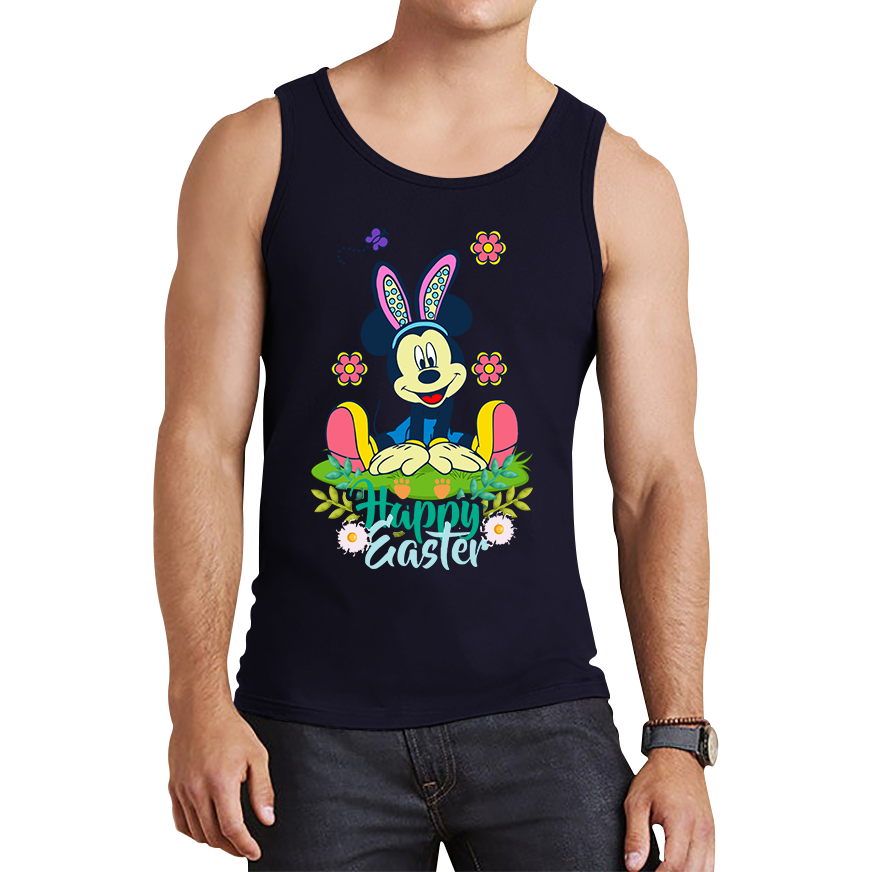 Happy Easter Mickey Mouse Bunny Easter Bunny Happy Easter Day Disney Land  Tank Top