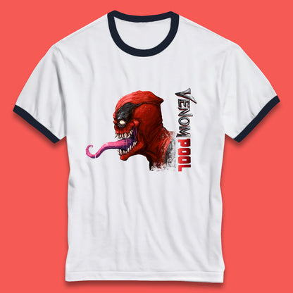 Venompool Marvel Contest Of Champion Venom-Pool Marvel Comics Superhero Deadpool Marvel Universe Character Ringer T Shirt