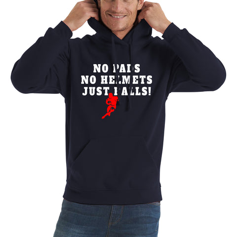 No Pads No Helmets Just Balls Rugby Cup European Support World Six Nations Rugby Championship Unisex Hoodie