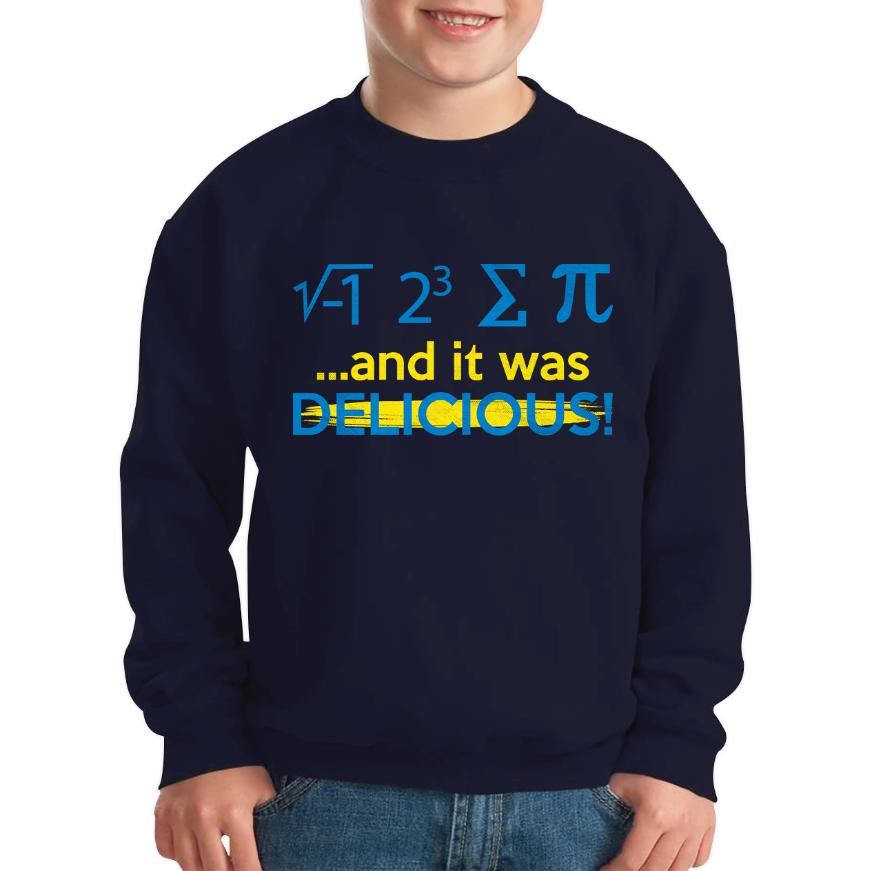 I 8 Sum Pi And It Was Delicious Funny Math geek Algebra Mathematics Humour Kids Jumper