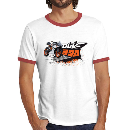 KTM Duke 390 Sports Bike Motorcycle The Corner Rocket Street Racing Bike KTM Lovers Street Rider Motorbike Lover Ringer T Shirt