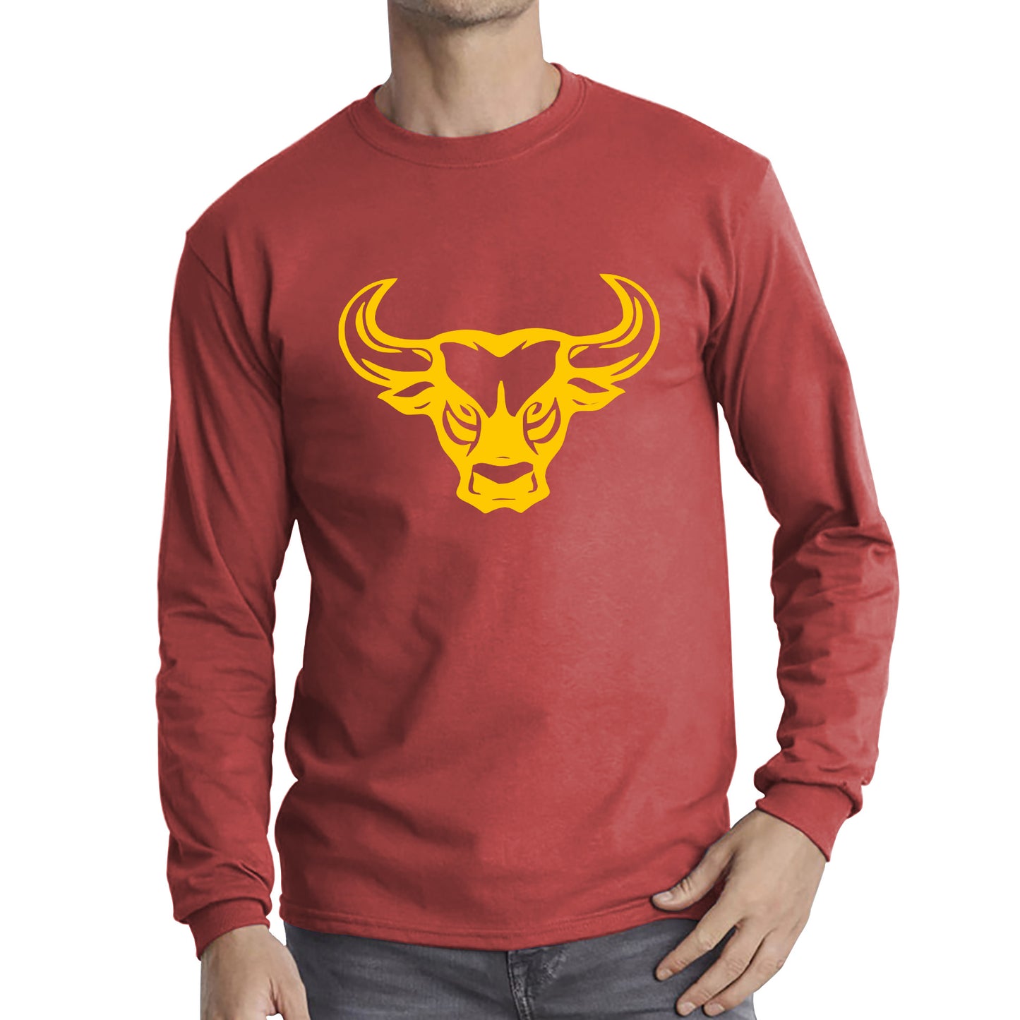 Angry Bull Gym Clothing Bodybuilding Training Workout Exercise Boxing Long Sleeve T Shirt