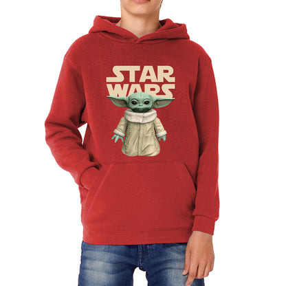 Star Wars Grogu The Child Green Humanoid Alien  Yoda's Species Baby Yoda Disney Star Wars Day 46th Anniversary Kids Hoodie