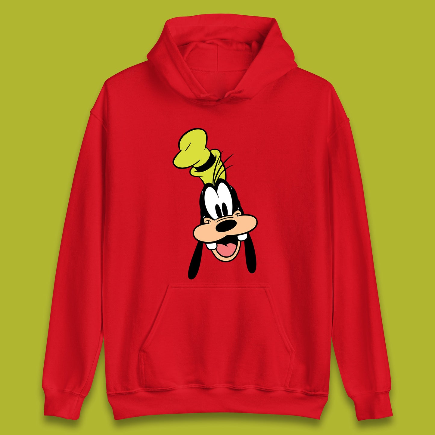 Disney Goofy Head Face Smiling Animated Cartoon Character Disney G.G. "Goofy" Goof Disney Vacation Disney World Trip Unisex Hoodie