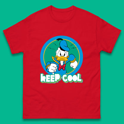 Keep Cool Donald Duck Animated Cartoon Character Angry Duck Disneyland Trip Disney Vacations Mens Tee Top