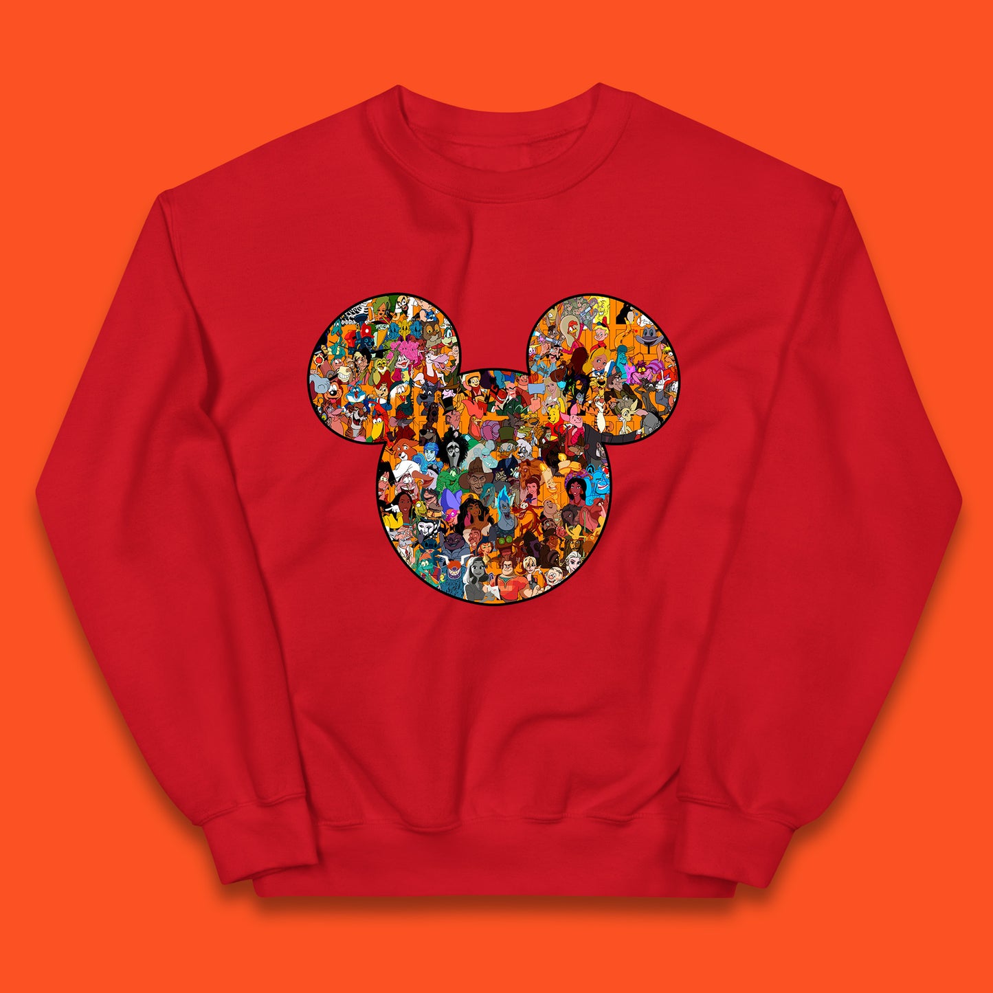 Disney Mickey Mouse Minnie Mouse Head All Disney Characters Together Disney Family Animated Cartoons Movies Characters Disney World Kids Jumper